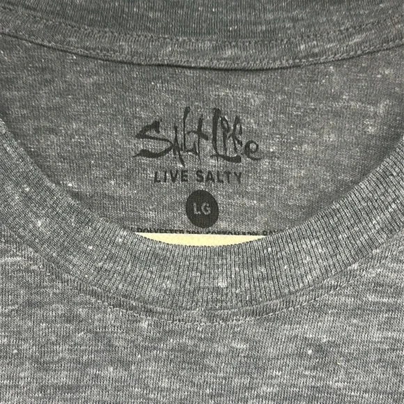 Salt Life Gray Graphic Tee Men’s Large | Beach Fishing Shirt NWT - Picture 4 of 4
